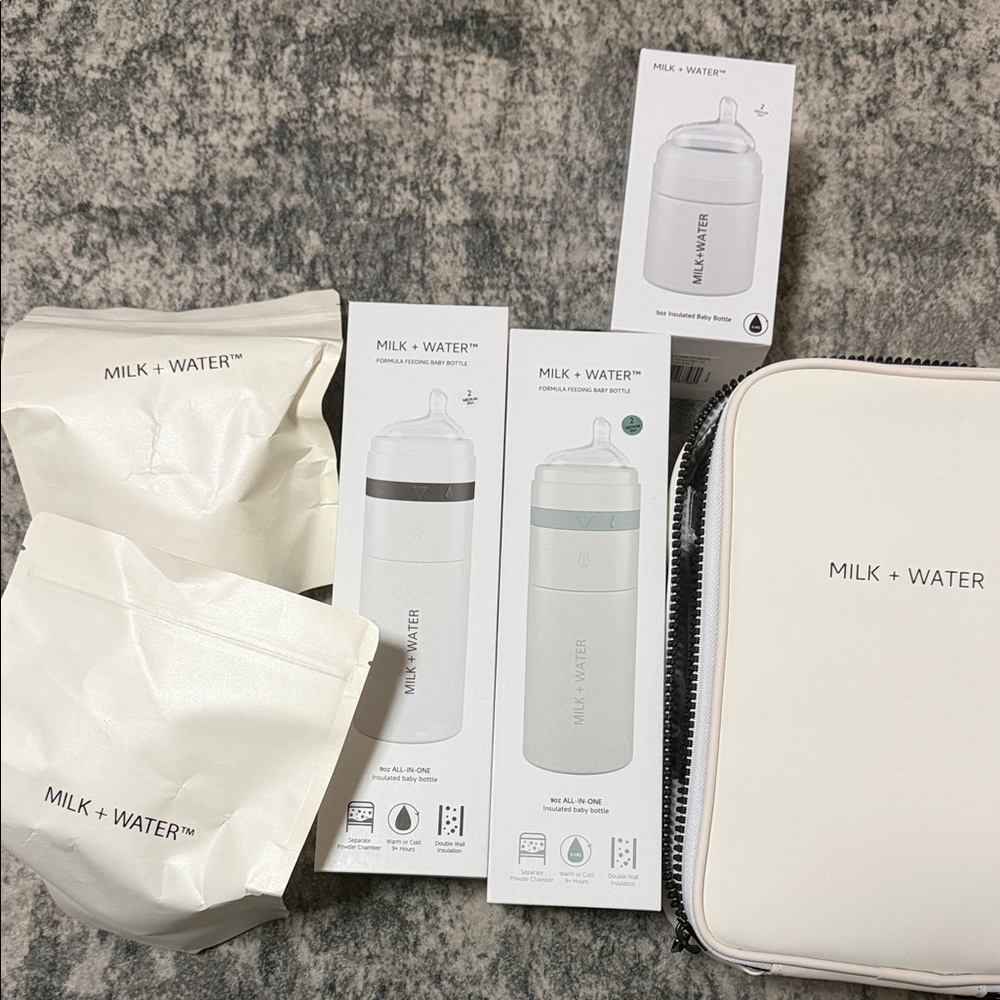 Milk + Water Baby Bottle Set
